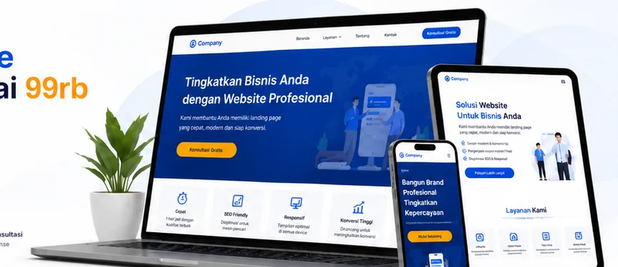 Preview website landing page multi device