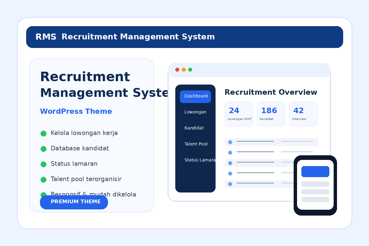 Preview Recruitment Management System (RMS) WordPress