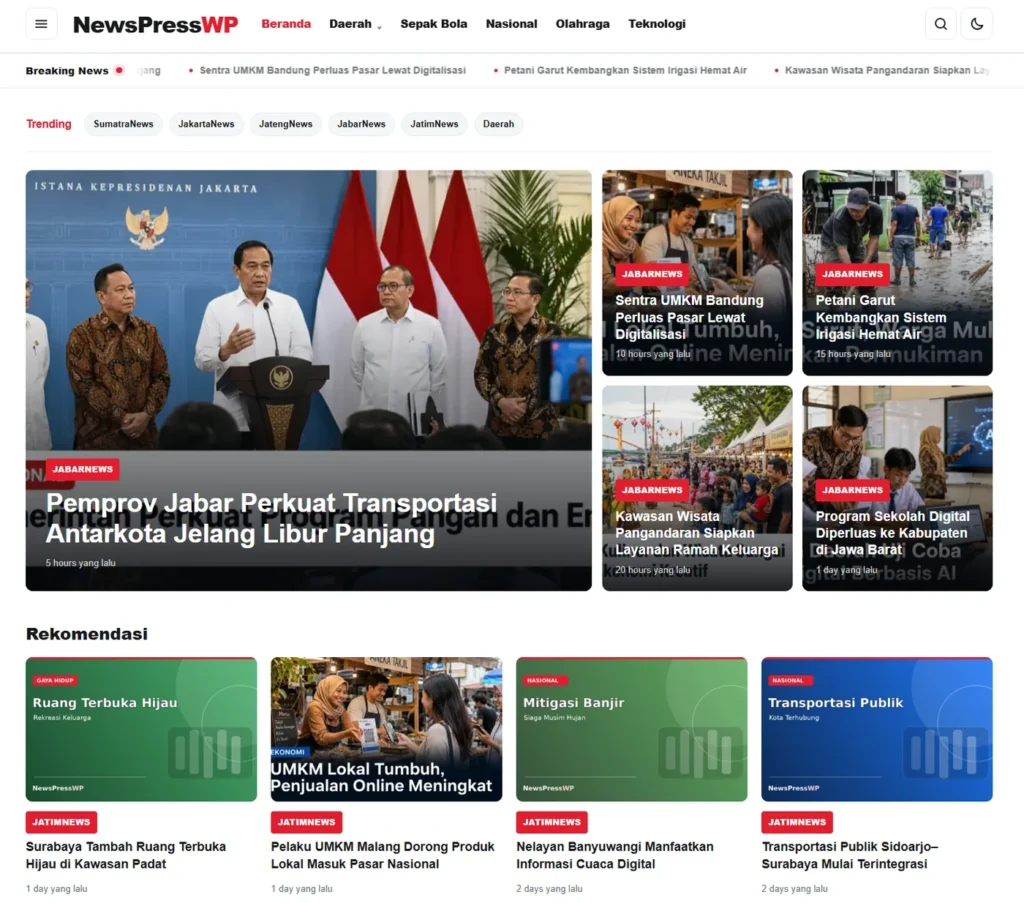 NewsPressWP - Theme WordPress Berita · Magazine
